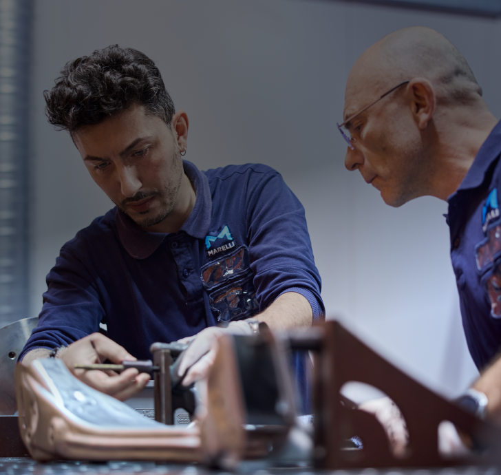 two people working together