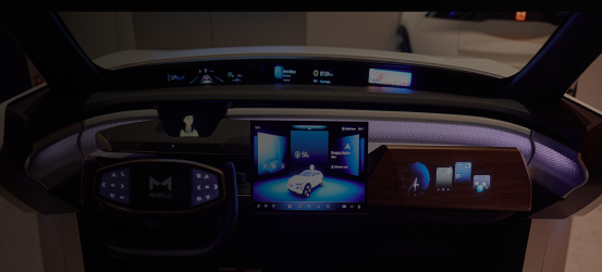 Car Dashboard Display Close Up